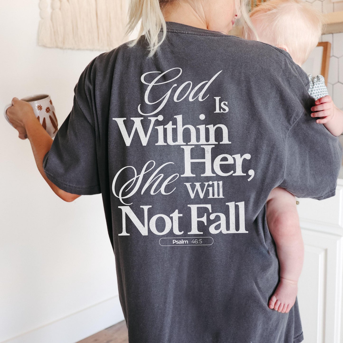 God is Within Her Womens Christian T-Shirt, Psalm 46:5 , Religious Faith Apparel, Christian Gift, church shirt, faith tee, church merch