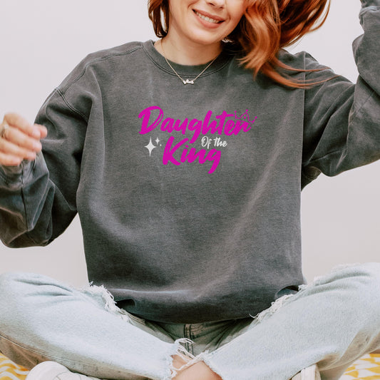 Trendy Christian Sweatshirt, Daughter of the King sweatshirt, Christian Comfort Colors, Women's christian sweater, Christian Crewneck