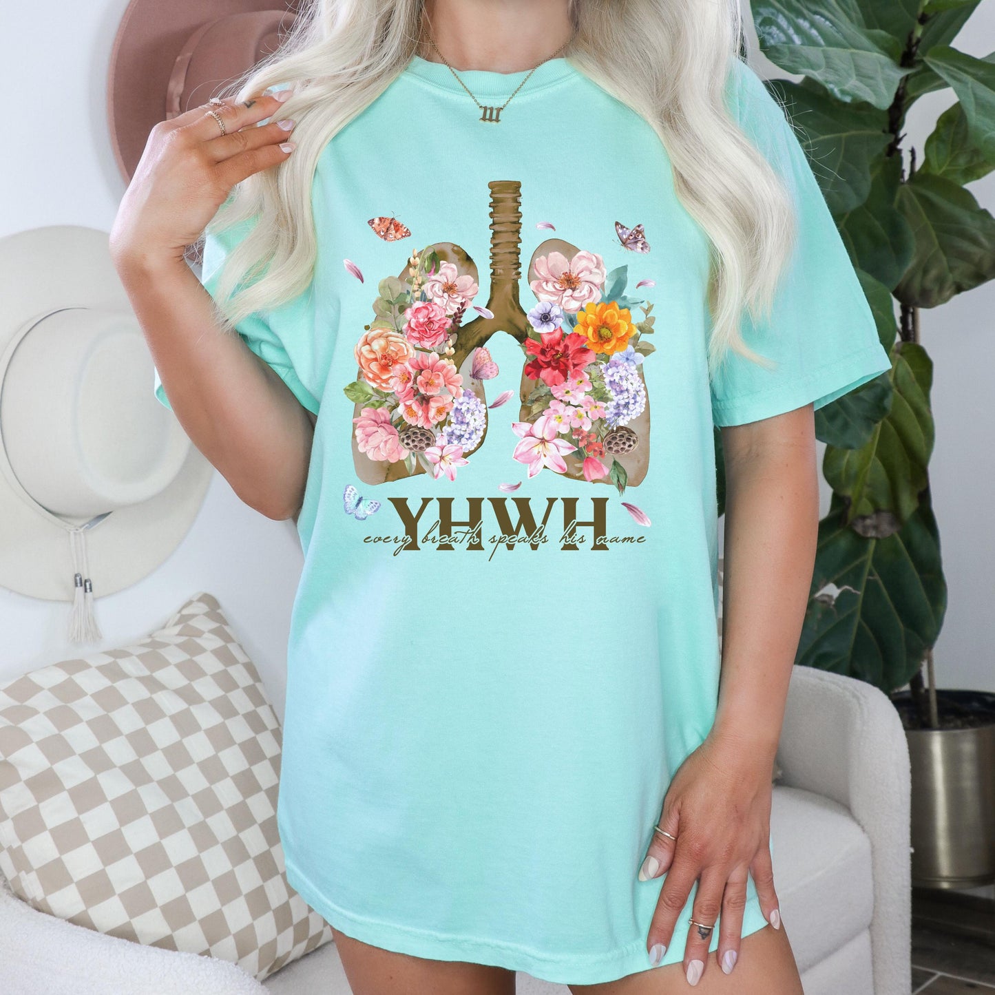 YHWH Shirt for Christian girl, Yahweh Floral Christian Shirt for mom, Women's Faith Shirt, worship leader gift, Religious Gift for Christian