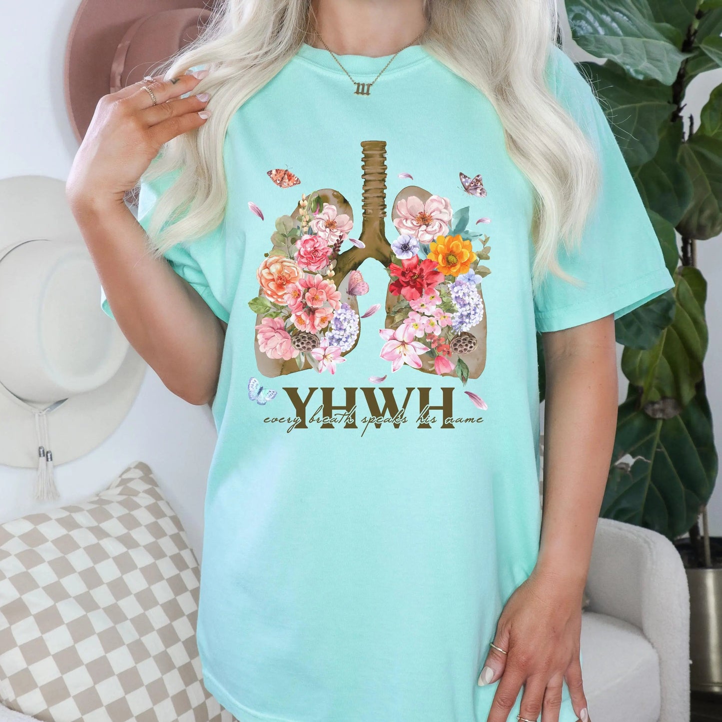 YHWH Shirt for Christian girl, Yahweh Floral Christian Shirt for mom, Women's Faith Shirt, worship leader gift, Religious Gift for Christian