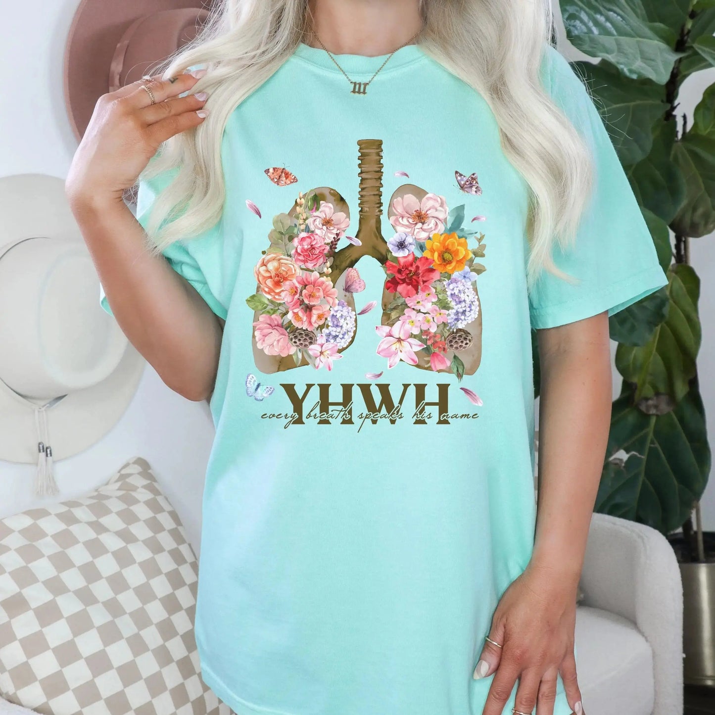 YHWH Shirt for Christian girl, Yahweh Floral Christian Shirt for mom, Women's Faith Shirt, worship leader gift, Religious Gift for Christian
