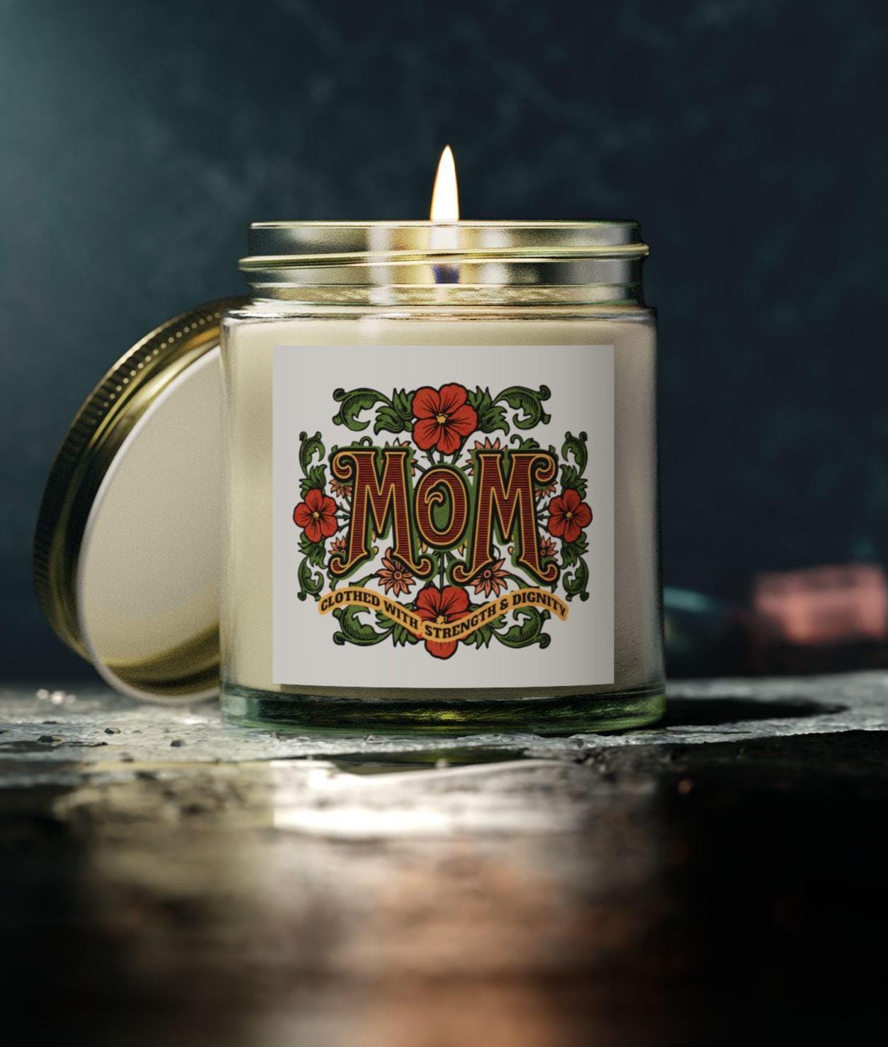 Christian Home Decor, Christian gift for her, Christian Mothers Day Gift, Christian Candles for Mom, Catholic Gift for mom, Midnight mass