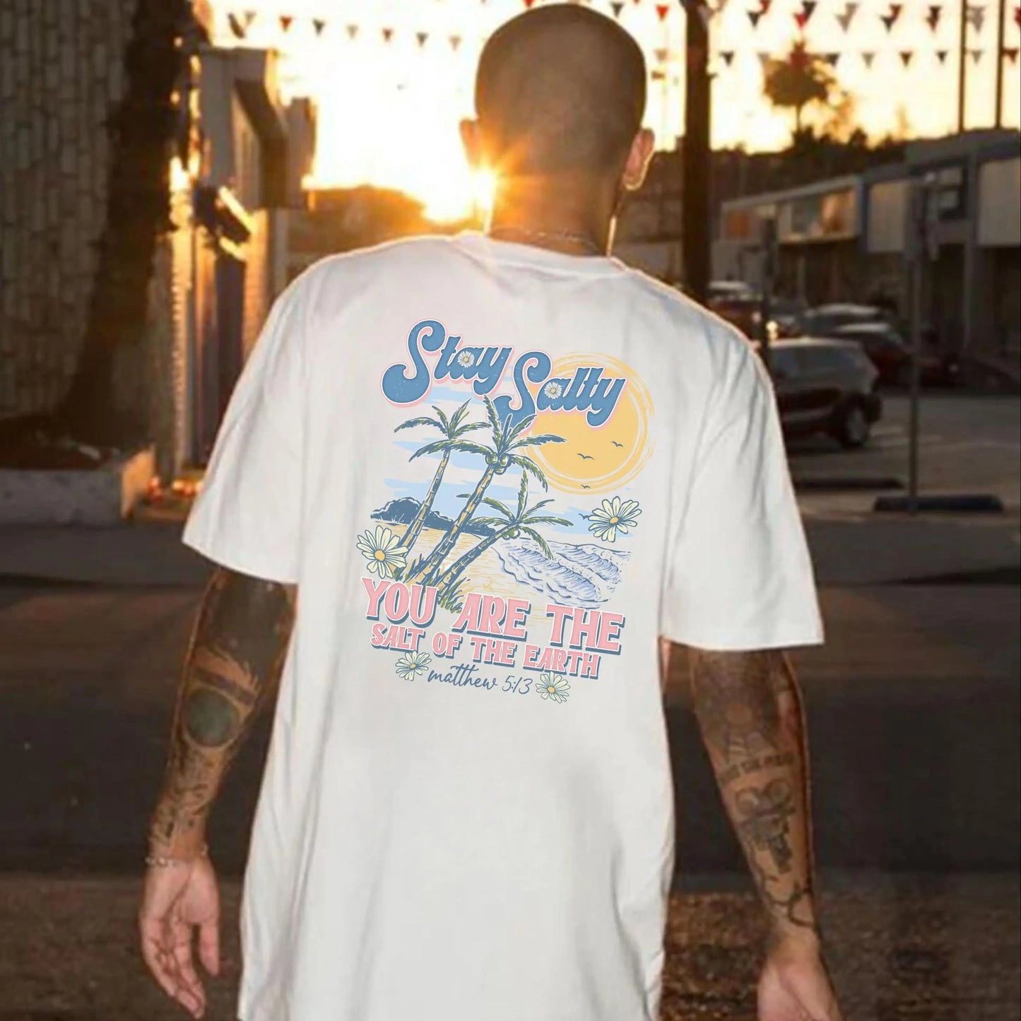 Stay Salty Christian Beach shirt, Trendy christian tee, Christian beach vibes, Vacation Graphic Top, Christian Summer Apparel, Jesus apparel