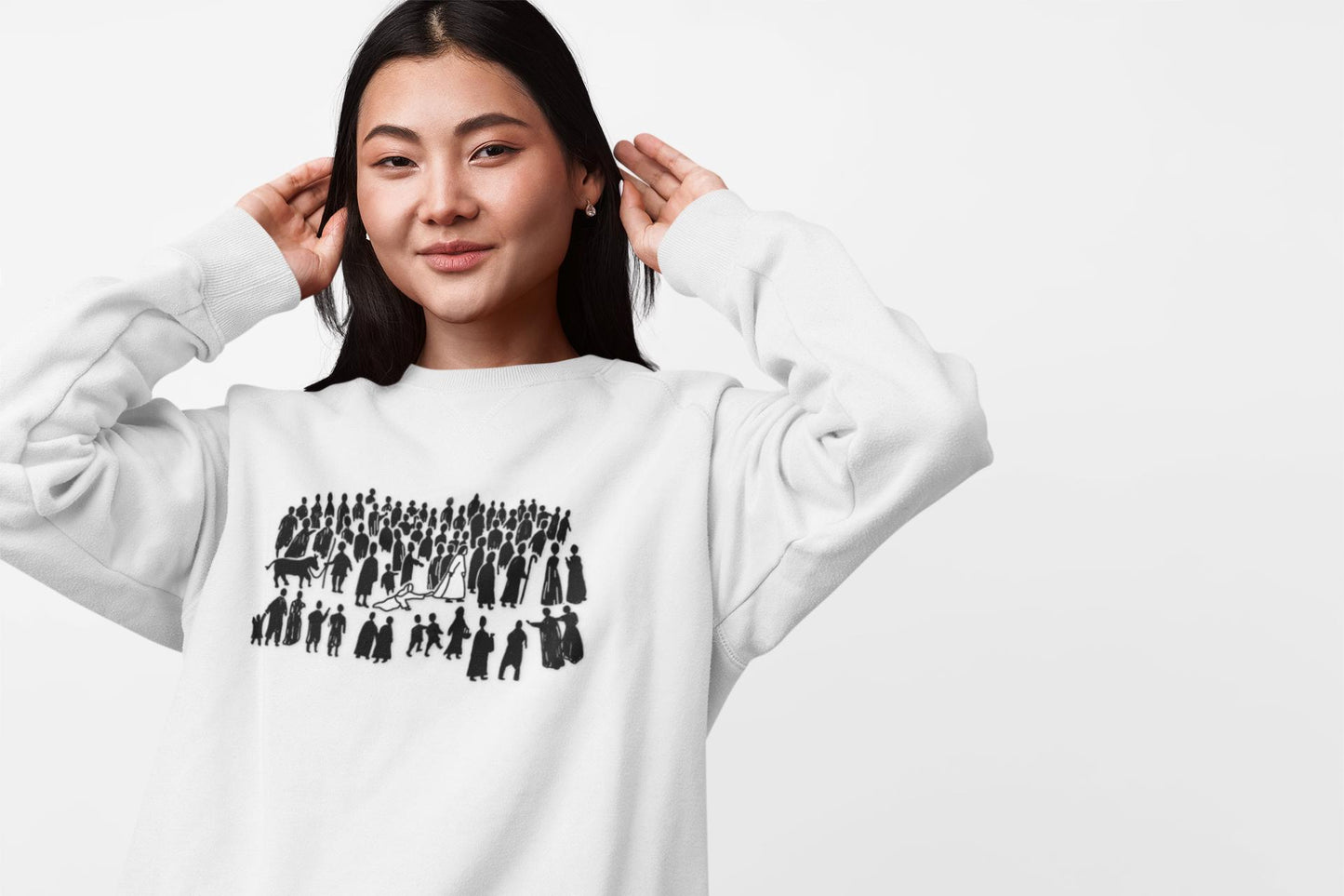 Woman Touches Jesus Sweatshirt, Bible Verse sweatshirt, church mom gift, christian Sweatshirt, Faith Shirt, Women Christian Gifts, Jesus tee