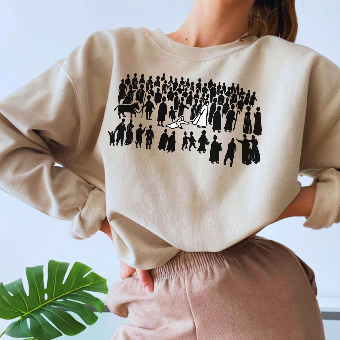 Woman Touches Jesus Sweatshirt, Bible Verse sweatshirt, church mom gift, christian Sweatshirt, Faith Shirt, Women Christian Gifts, Jesus tee