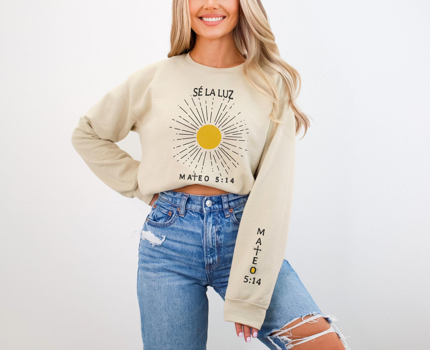 Se la luz Sweatshirt, Religious Spanish Women's shirt Gift, Christian Shirt in Spanish, Frases Religiosas Shirt, Spanish Shirt for Christian
