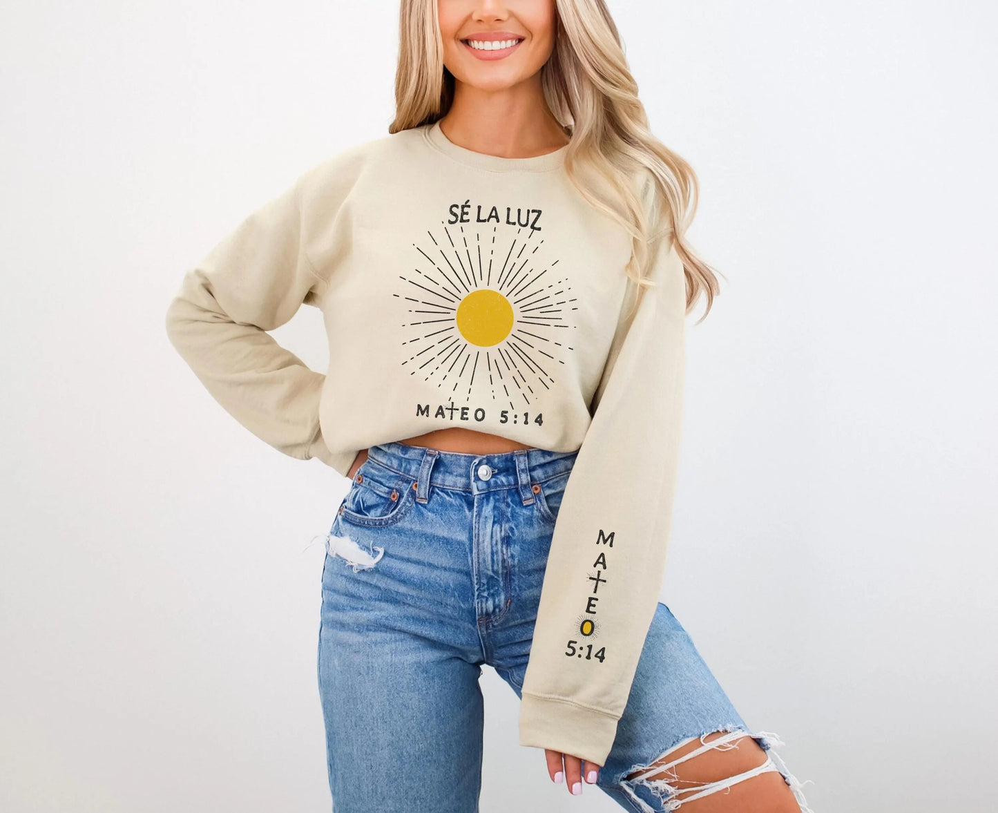 Se la luz Sweatshirt, Religious Spanish Women's shirt Gift, Christian Shirt in Spanish, Frases Religiosas Shirt, Spanish Shirt for Christian