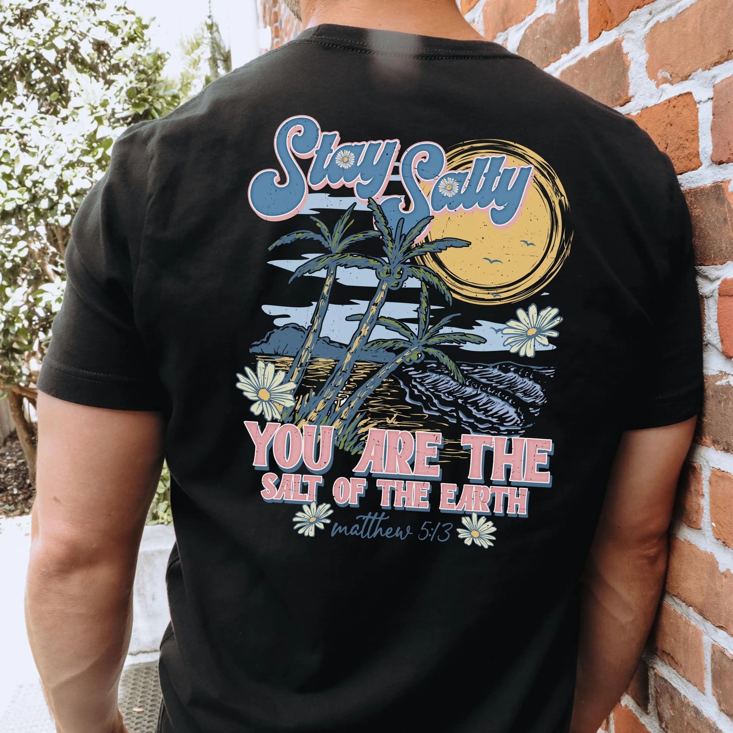 Stay Salty Christian Beach shirt, Trendy christian tee, Christian beach vibes, Vacation Graphic Top, Christian Summer Apparel, Jesus apparel
