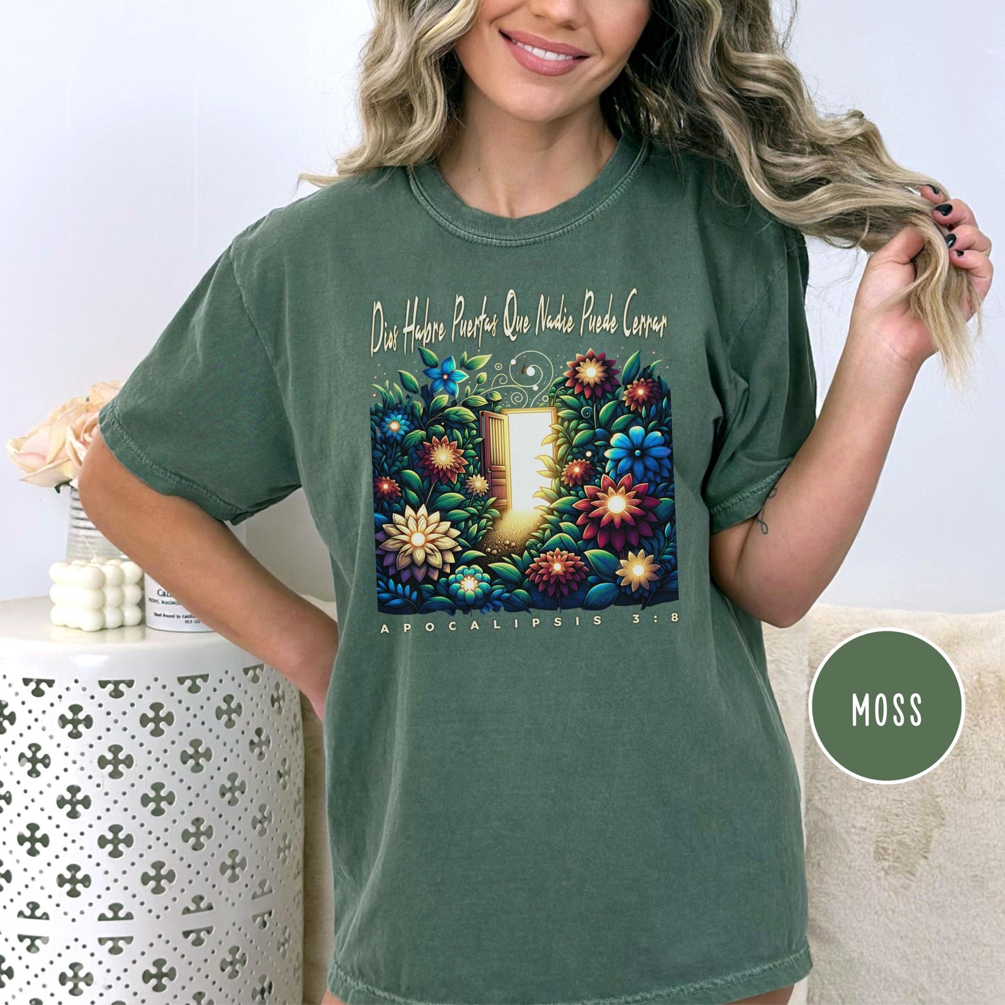 Spanish Christian Women's T-shirt, Religious Tee, Faith-based Top, Regalo para mama, Inspirational Gift, Spanish ministry gift