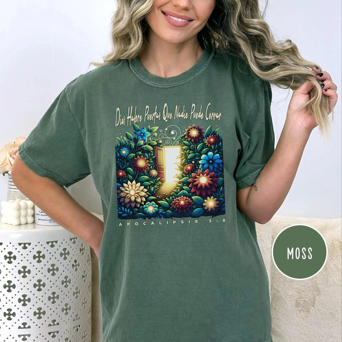Spanish Christian Women's T-shirt, Religious Tee, Faith-based Top, Regalo para mama, Inspirational Gift, Spanish ministry gift