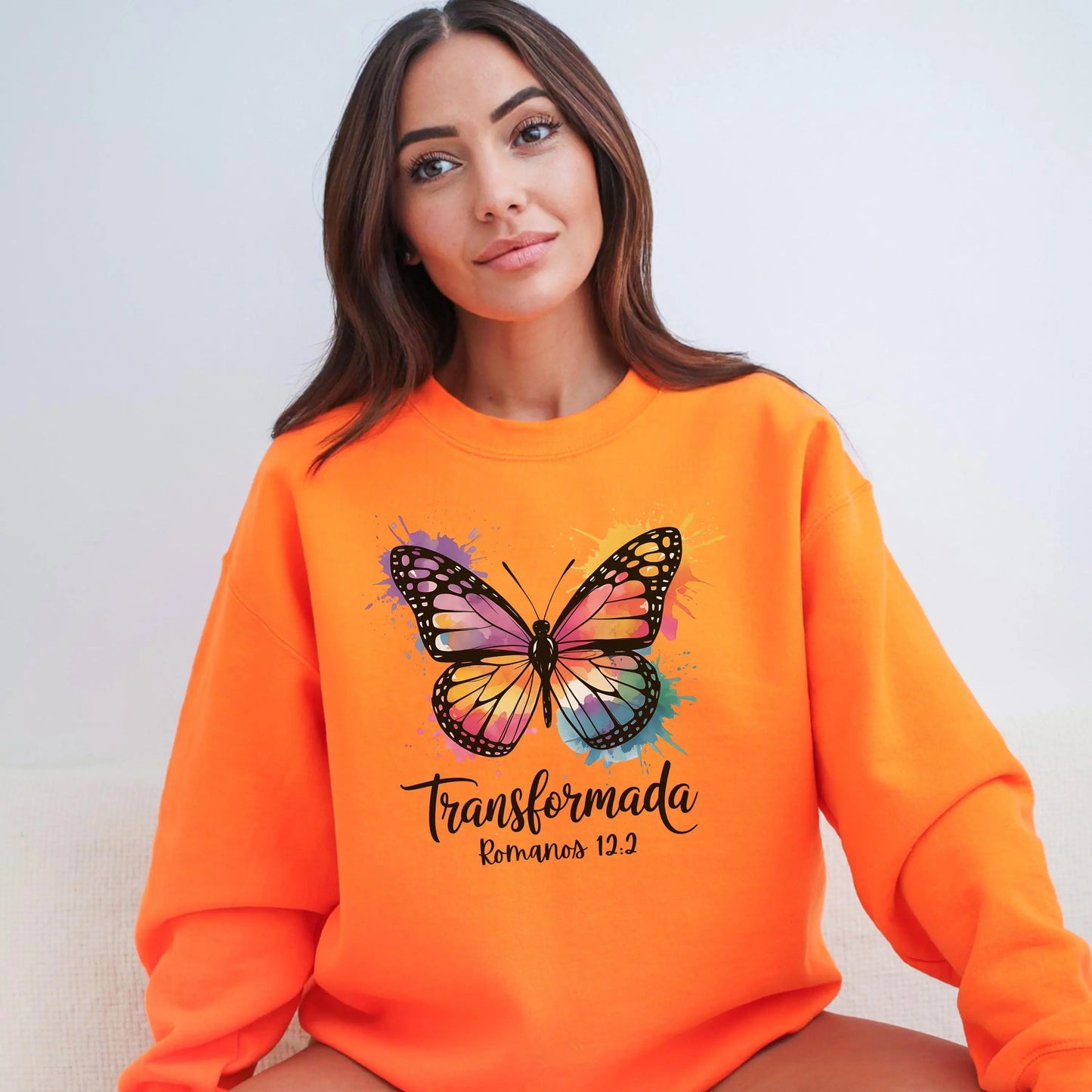 Christian Women Sweatshirt, Bible Verse Crewneck, Unisex Religious Pullover, Spanish Quote Jumper, Inspirational Christian Apparels