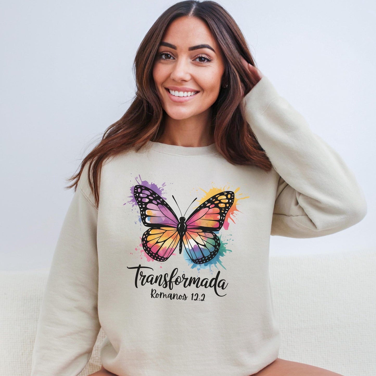 Christian Women Sweatshirt, Bible Verse Crewneck, Unisex Religious Pullover, Spanish Quote Jumper, Inspirational Christian Apparels