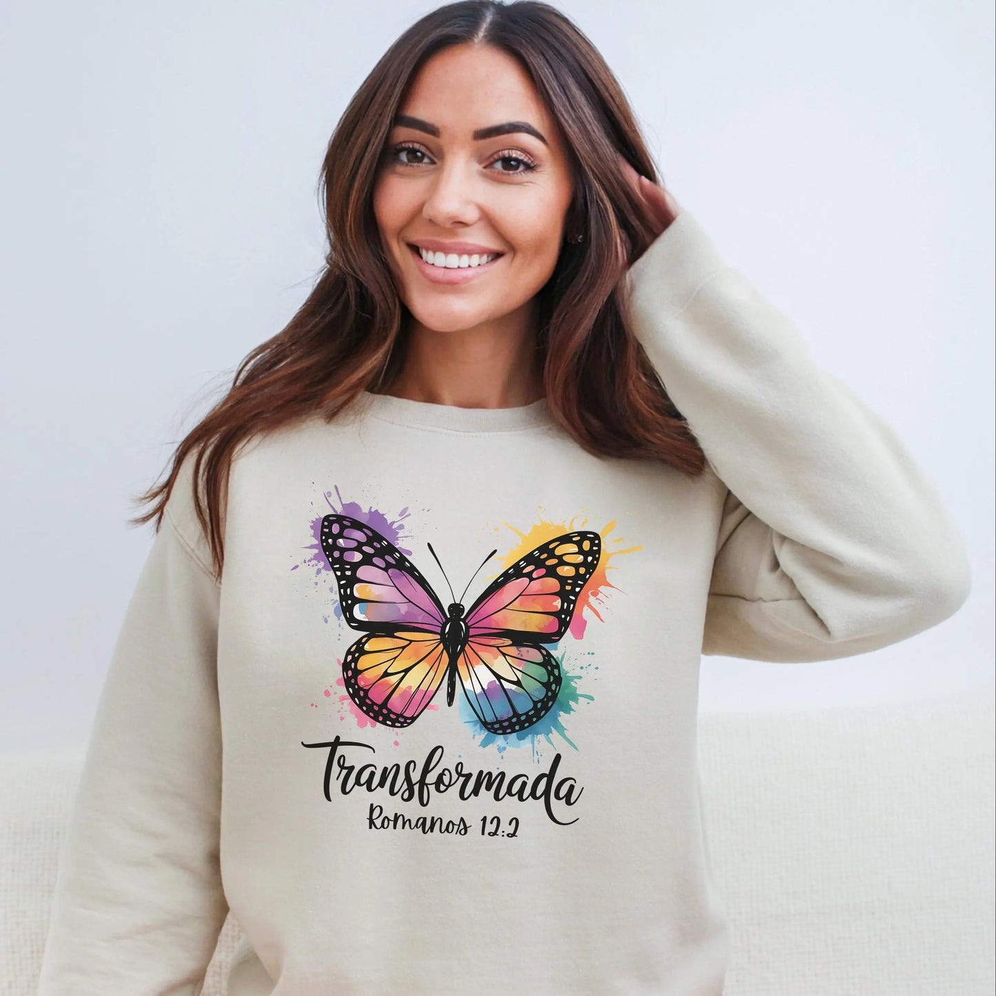 Christian Women Sweatshirt, Bible Verse Crewneck, Unisex Religious Pullover, Spanish Quote Jumper, Inspirational Christian Apparels