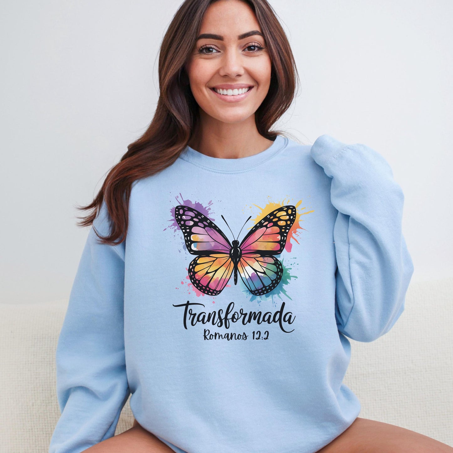 Christian Women Sweatshirt, Bible Verse Crewneck, Unisex Religious Pullover, Spanish Quote Jumper, Inspirational Christian Apparels