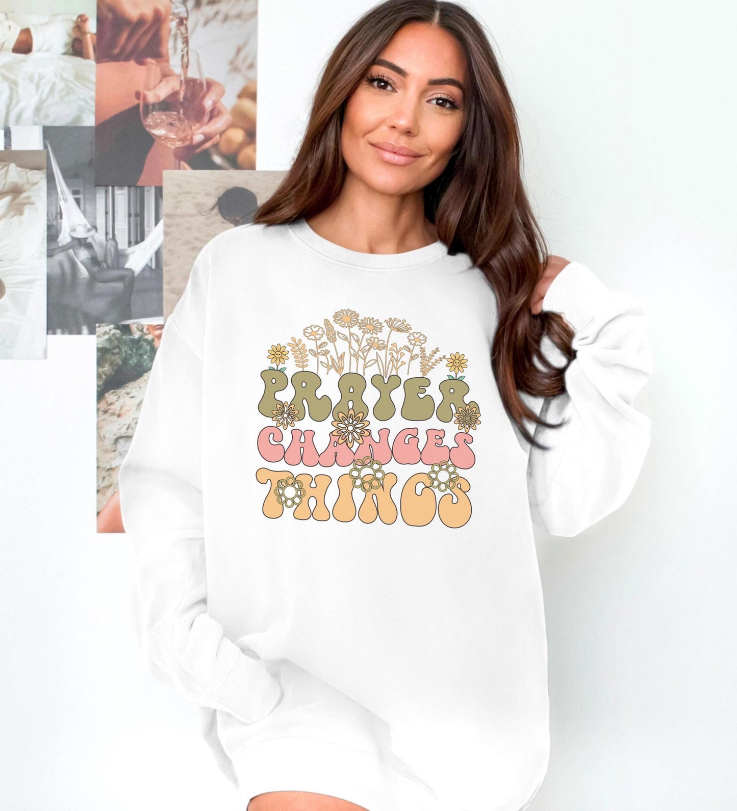 Prayer Faith Sweatshirt, Inspirational Christian Sweatshirt, Womens Religious Gift, Comfortable Faith Pullover, Trendy Christian Clothing