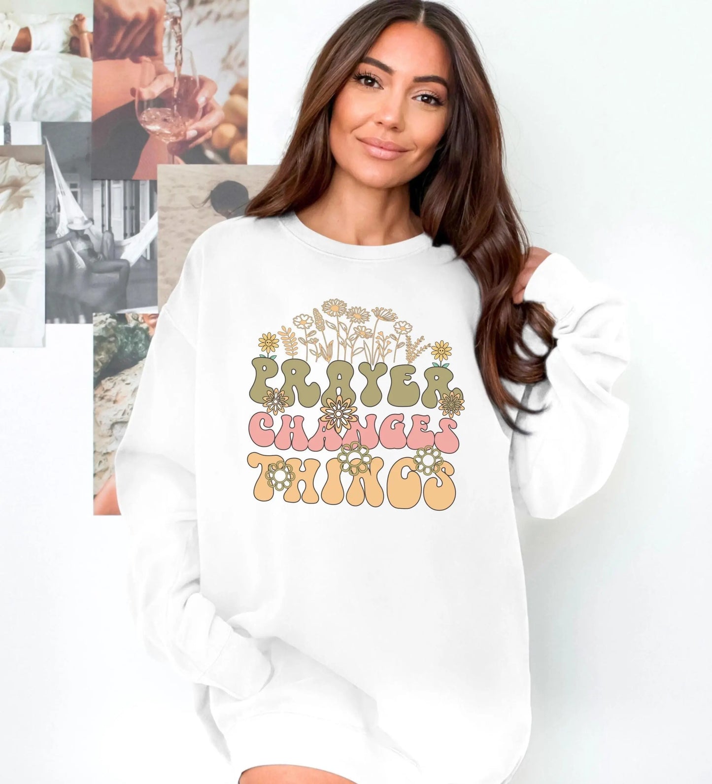 Prayer Faith Sweatshirt, Inspirational Christian Sweatshirt, Womens Religious Gift, Comfortable Faith Pullover, Trendy Christian Clothing
