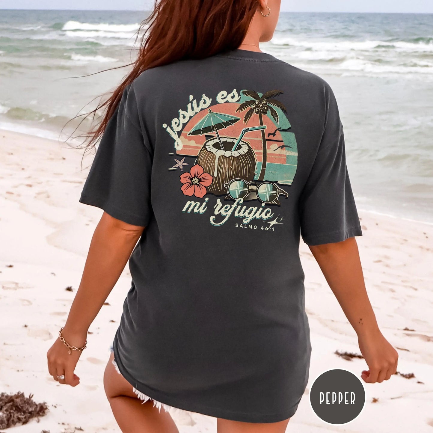 Spanish Christian Vacation T-Shirt, Playera Cristiana, christian shirts for women in spanish, Spanish christian gifts, spanish faith tee