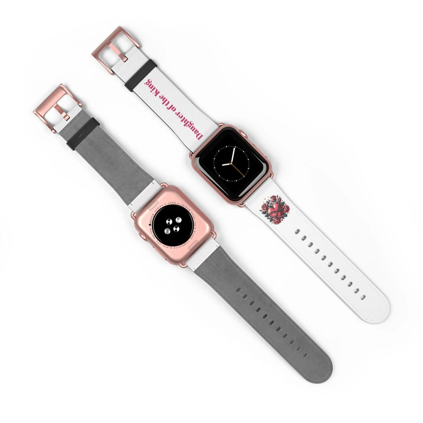 Daughter of the King Watch Band, Inspirational Gift for Women, Personalized Fitness Tracker, Floral Design, Christian Accessory