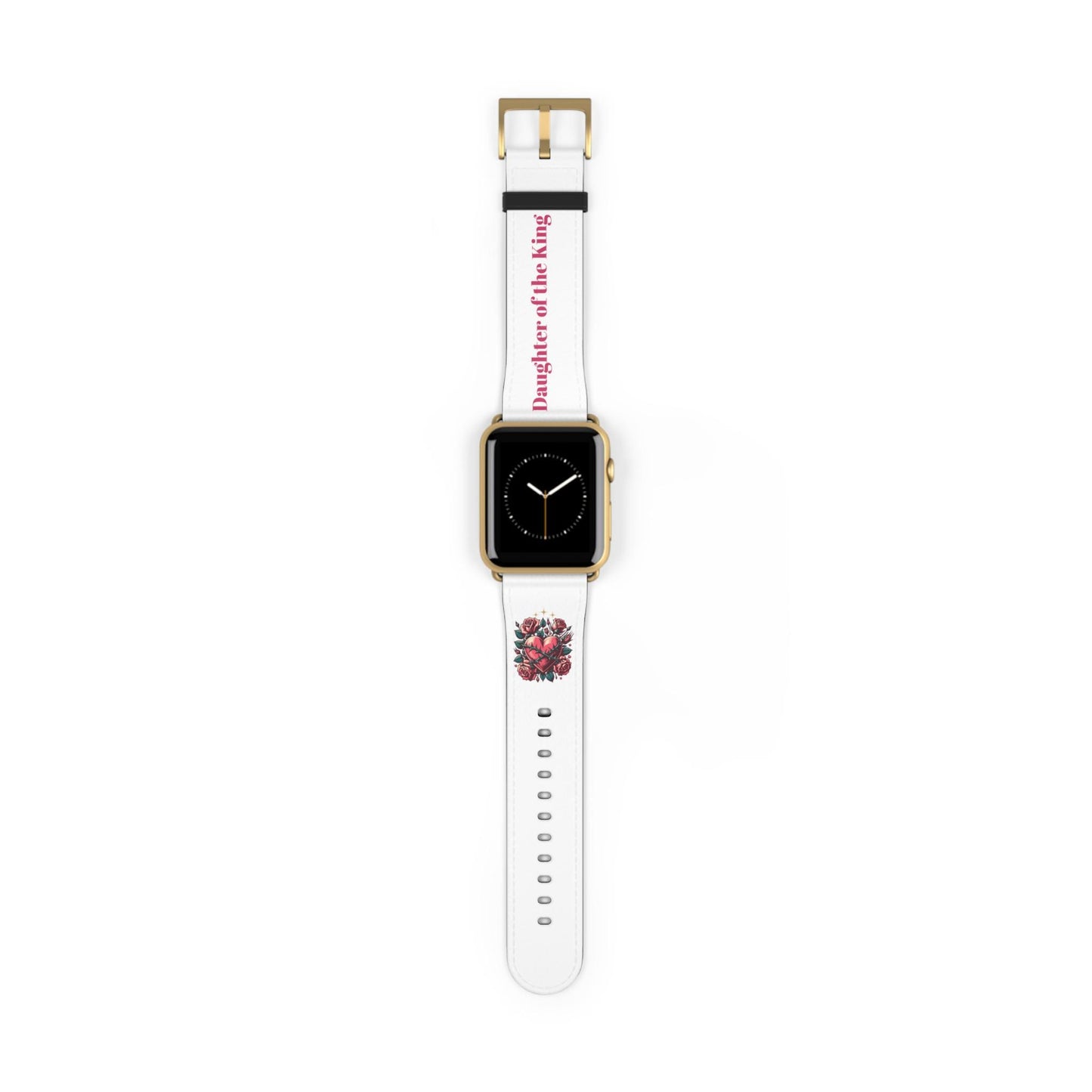 Daughter of the King Watch Band, Inspirational Gift for Women, Personalized Fitness Tracker, Floral Design, Christian Accessory