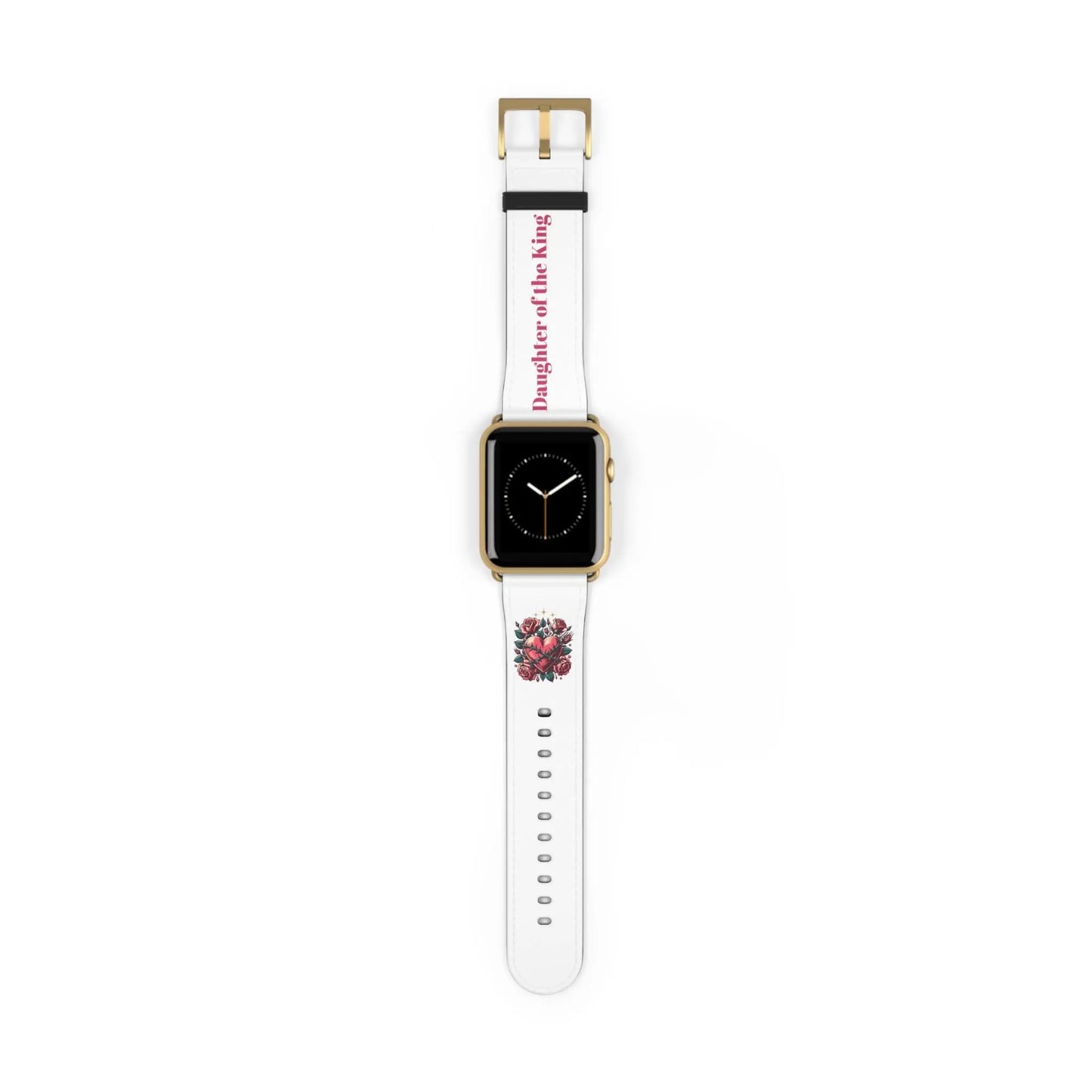 Daughter of the King Watch Band, Inspirational Gift for Women, Personalized Fitness Tracker, Floral Design, Christian Accessory