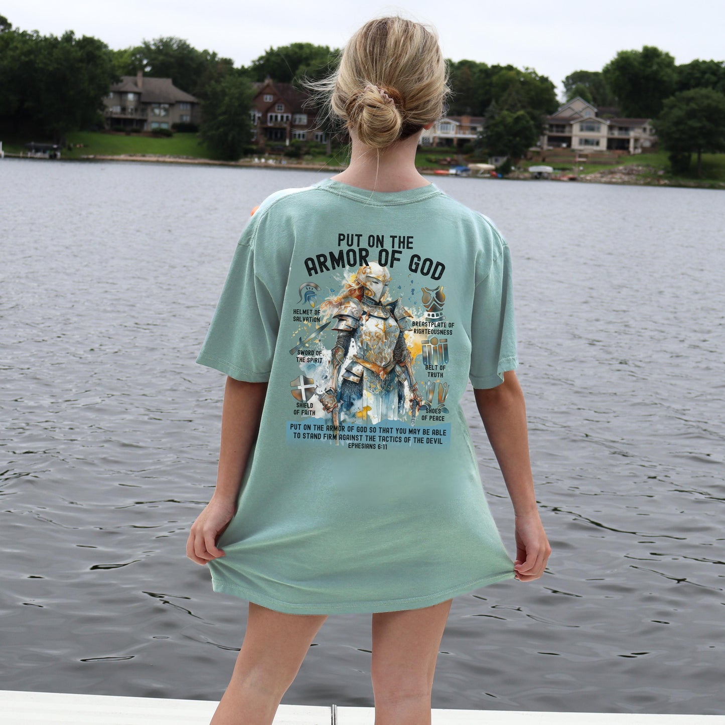 Armor of God Comfort Colors® Bible Verse Shirt, Cute Christian Shirt For Women, Jesus t-shirt, Christian Gift for woman, Young christian tee