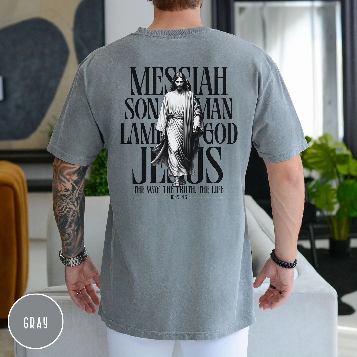 Mens Jesus Christian Tee, The Truth The Way and The Life Apparel, Mens Church apparel, Youth pastor gift, christian man t-shirt, Jesus Tee