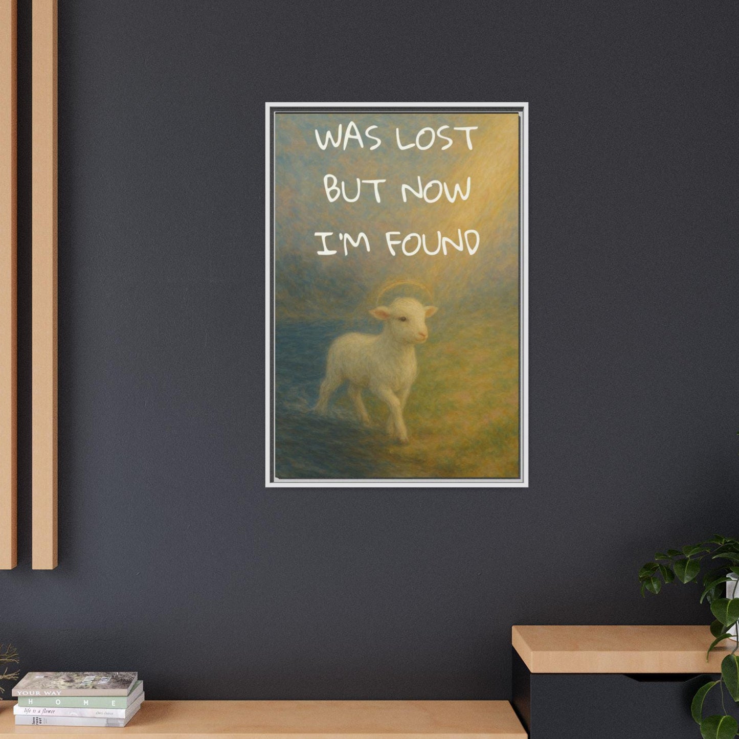 Christian Matte Canvas Wall Art, Jesus Wall Art, Good Shepherd Jesus Print, Lamb of God Painting, Jesus Leaving The 99, Christian Home decor