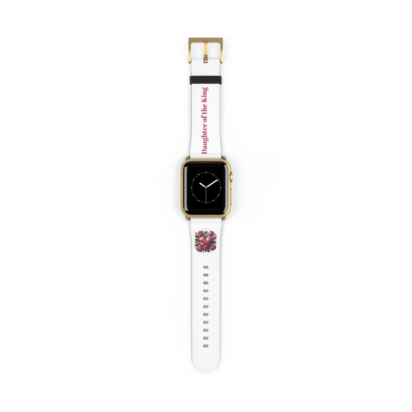Daughter of the King Watch Band, Inspirational Gift for Women, Personalized Fitness Tracker, Floral Design, Christian Accessory