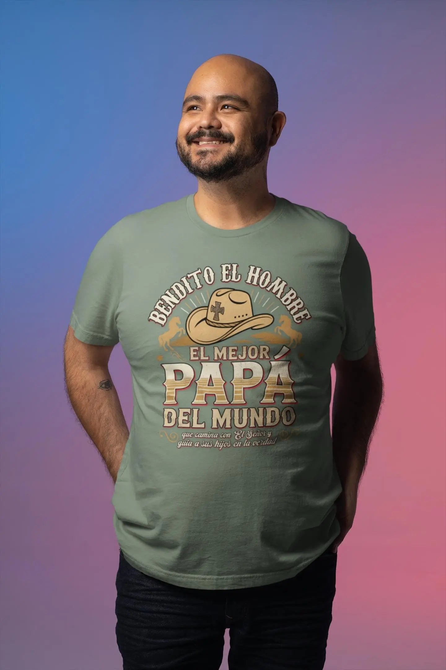Spanish Christian Mens T-Shirt, Spanish Religious Graphic Shirt, imagenes cristianos para hombres, Hombre de Dios, Spanish christian gift