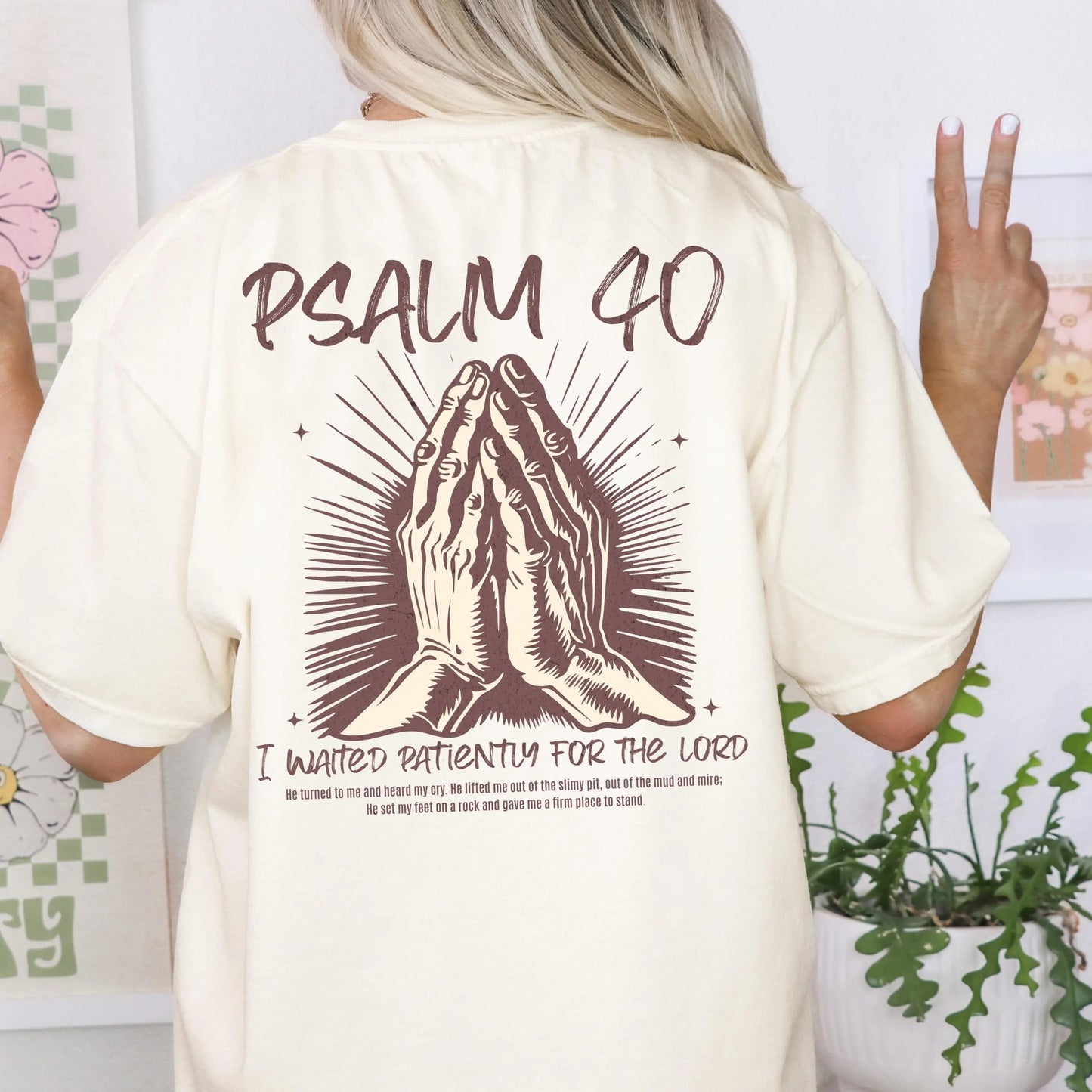 Psalm 40 Christian Shirt, Women's Religious Tee, Bible Scripture Shirt, Christian Gift for girlfriend, Trendy Spiritual Apparel, church top