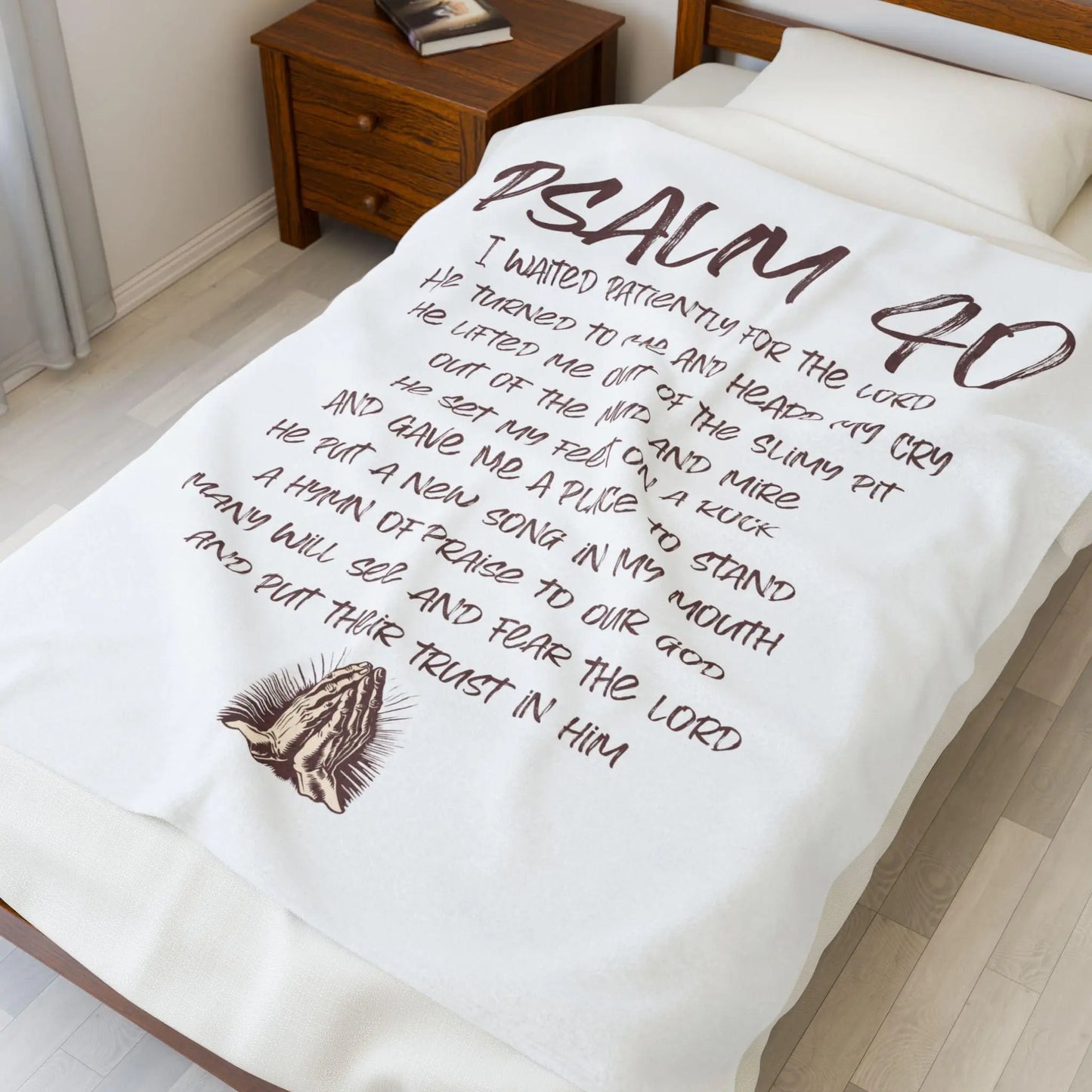 Psalm 40 Christian Blanket, Cozy Christian Gift, Bible Verse Decor, Faith-Based Gift, Religious Blanket, Christian throw, christian gift