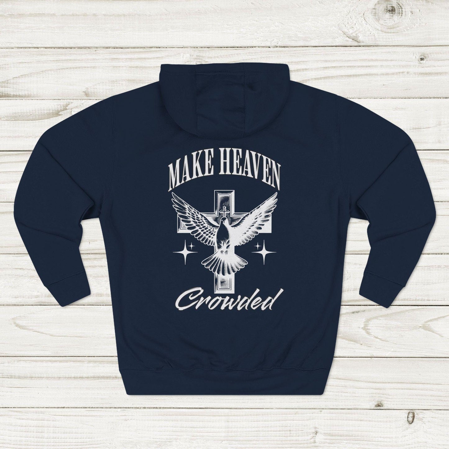 Make Heaven Crowded Hoodie for Christian Men, Christian Apparel Gift, Faith-based Hoodie, Trendy Christian Apparel, youth pastor gift