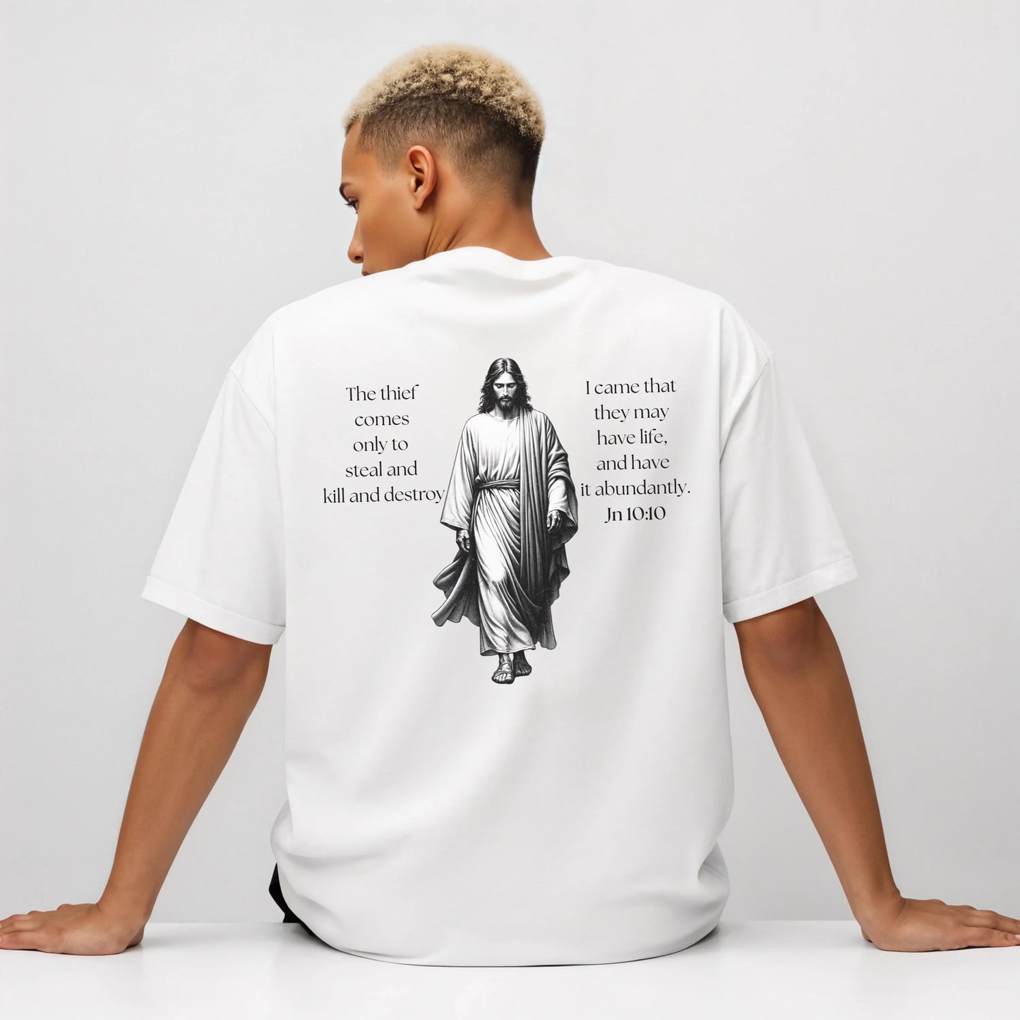 Jesus Bible verse T-Shirt - Men's Christian Shirt, Men's Religious Apparel, Christian Gift for dad, Gift for Youth Pastor, Jesus Tee