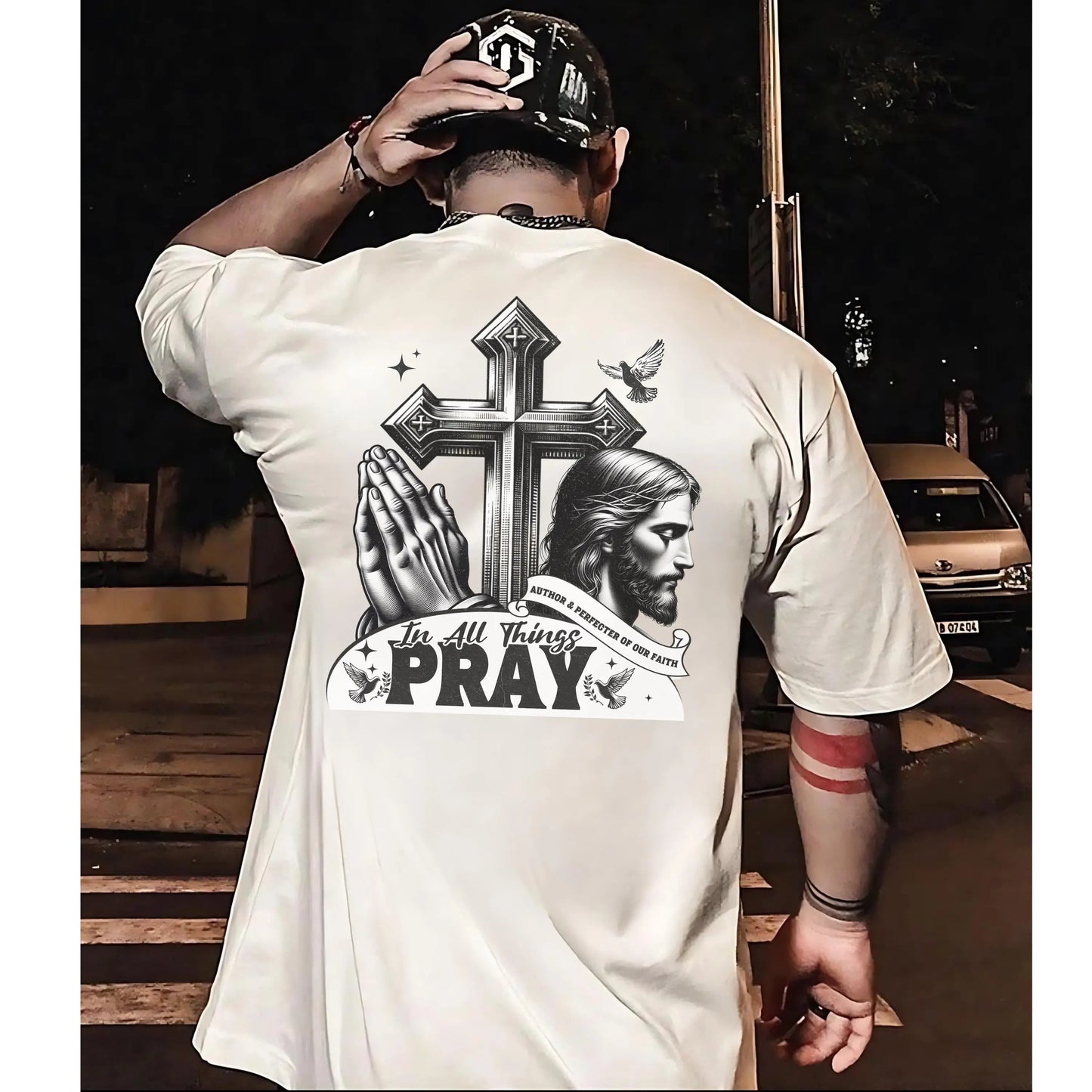 Christian Comfort Colors Mens T-shirt, Prayer Tee, Men's Religious Apparel, Church Apparel, Gift for Pastor, Gift for worship leader