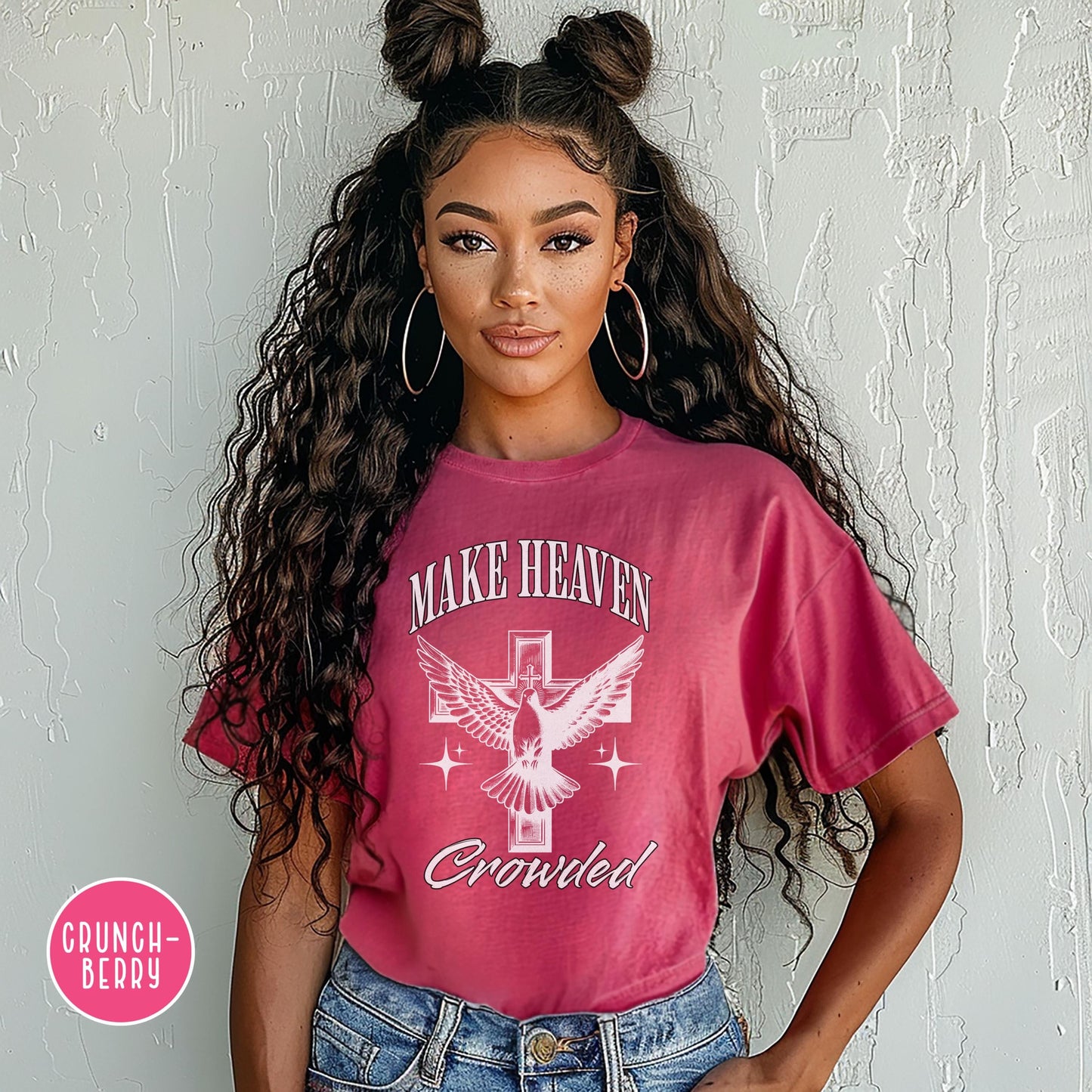Make heaven crowded shirt, christian t shirt for women, comfort colors christian tee, faith based graphic tee, religious graphic tee