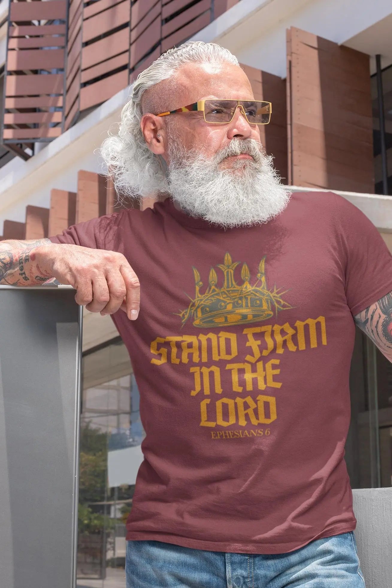 Stand Firm in the Lord Shirt – Christian Men’s Comfort Colors Tee – Bible Verse T Shirt – Faith Based Graphic Top – Religious Gift for Him