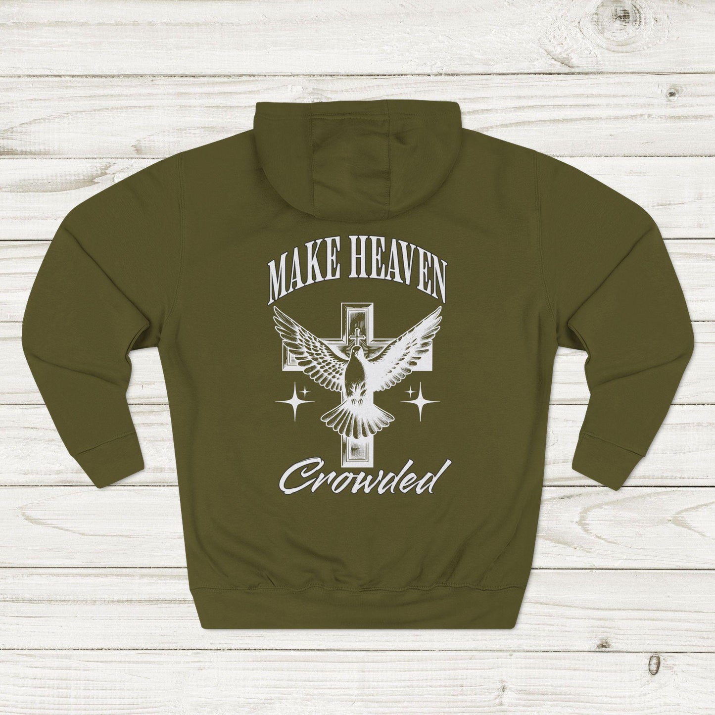 Make Heaven Crowded Hoodie for Christian Men, Christian Apparel Gift, Faith-based Hoodie, Trendy Christian Apparel, youth pastor gift