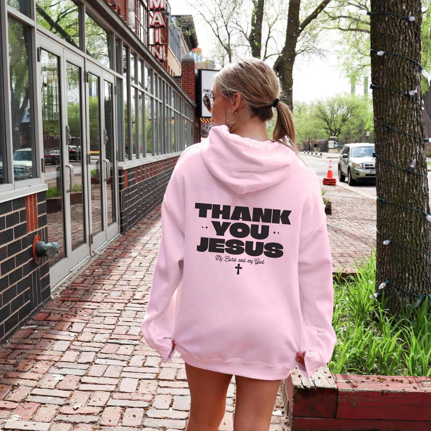 Thank You Jesus Hoodie, Trendy Christian Sweatshirt, Women's Christian Apparel, Faith-Based Gift, Cozy Church Sweater, Gift for Pastor