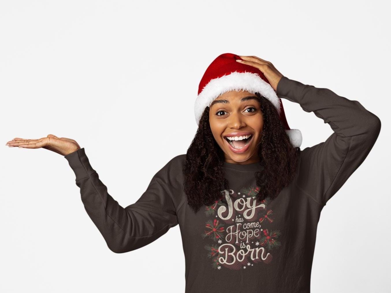 Jesus Is Born Sweatshirt, Christian Christmas Sweatshirt, Christian Christmas gift for women, Christmas Holiday Sweater, Christmas crewneck
