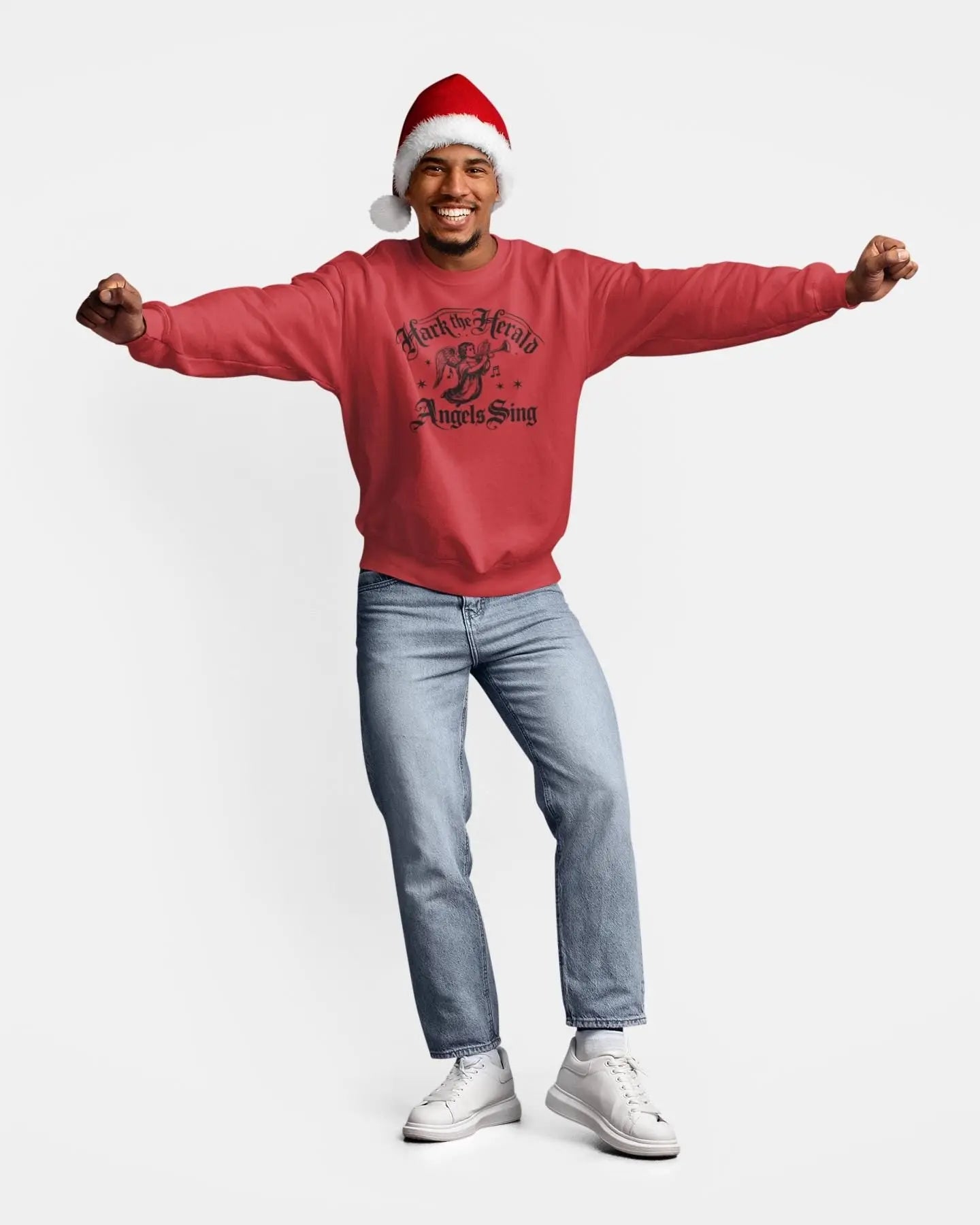 Hark the Herald Angels Sing Sweatshirt – Christian Christmas Crewneck – Faith Based Holiday Sweater – Christmas themed Apparel for Men Women