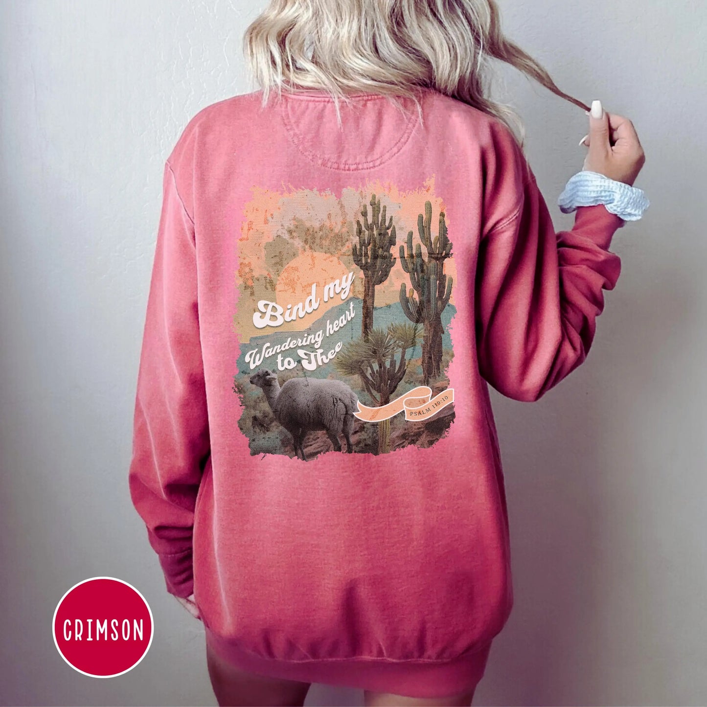 Christian Comfort Colors Sweatshirt, Western Christian Sweatshirt – Psalm 119:10 Comfort Colors Women’s Crewneck – Faith Based Gift for Her