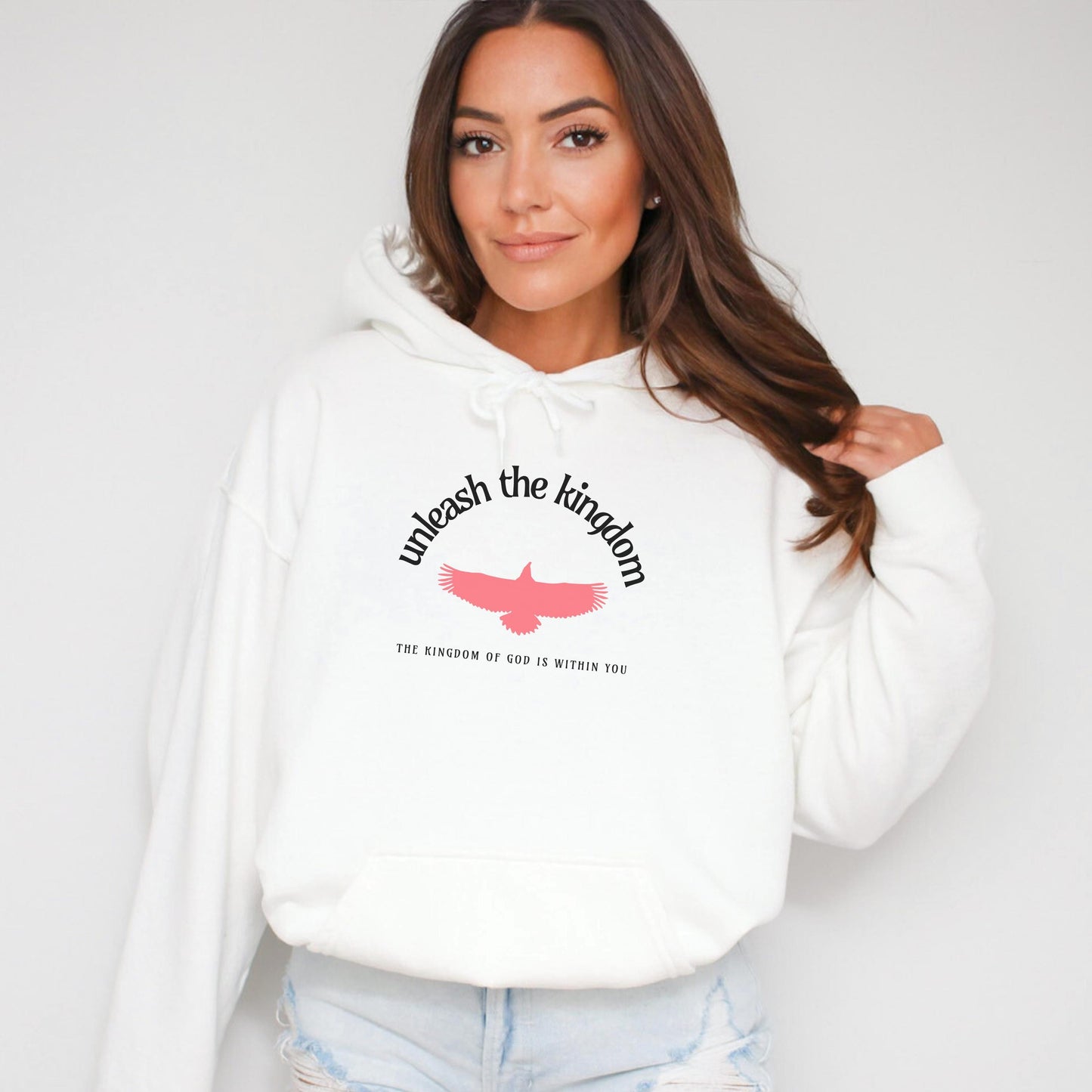 Lane Seven Christian Hoodie – Unleash the Kingdom Hoodie – Trendy Christian Apparel – Women's Faith Apparel - Matthew 16:19