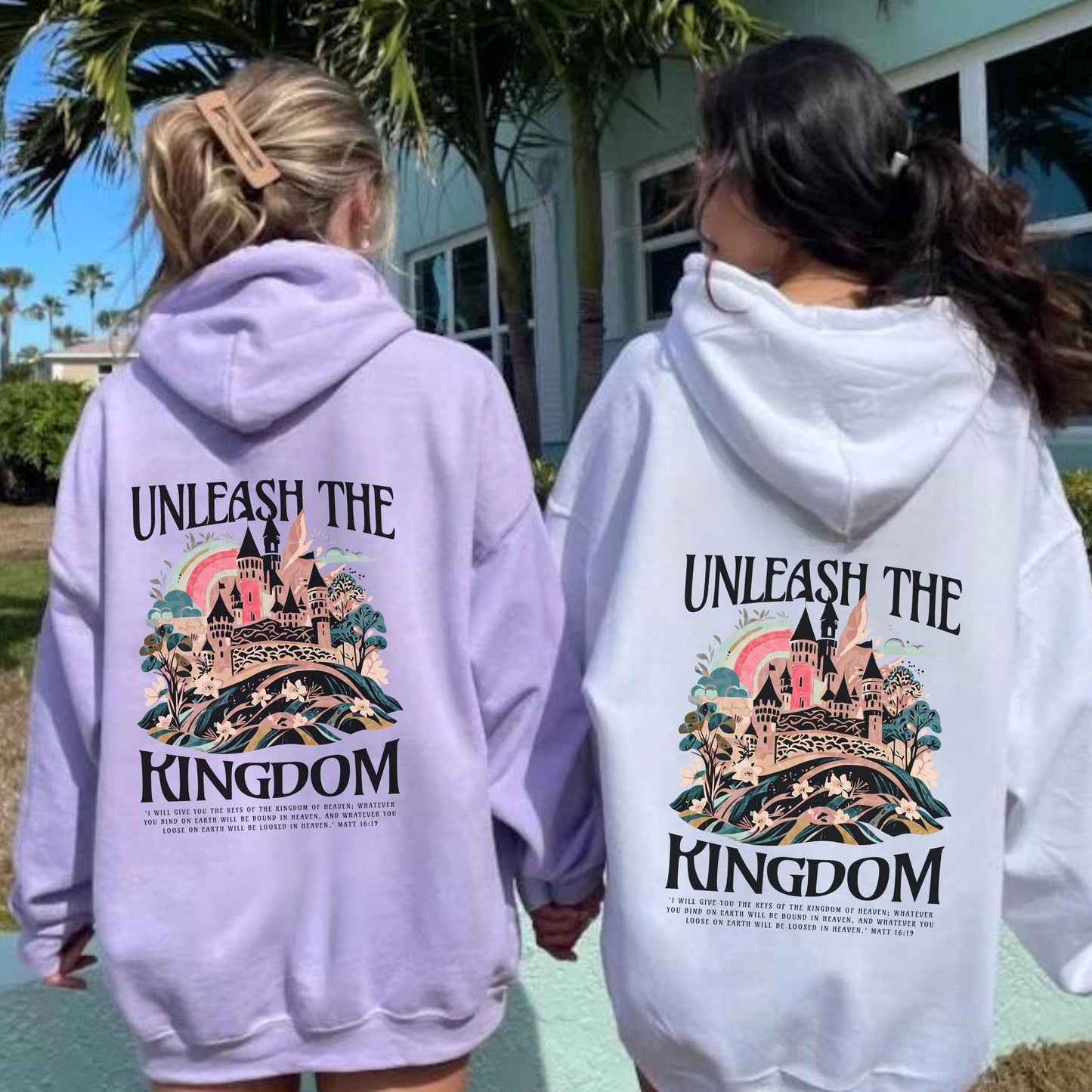 Lane Seven Christian Hoodie – Unleash the Kingdom Hoodie – Trendy Christian Apparel – Women's Faith Apparel - Matthew 16:19