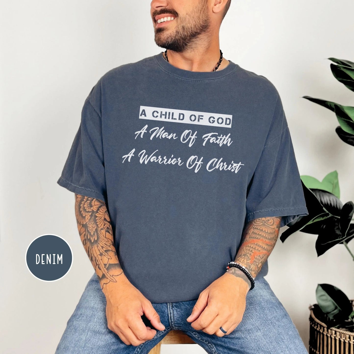 Child of God T-Shirt | Men's Christian Faith Tee | Gift for Christian Man | Trendy Christian Apparel | Gift For Youth Pastor