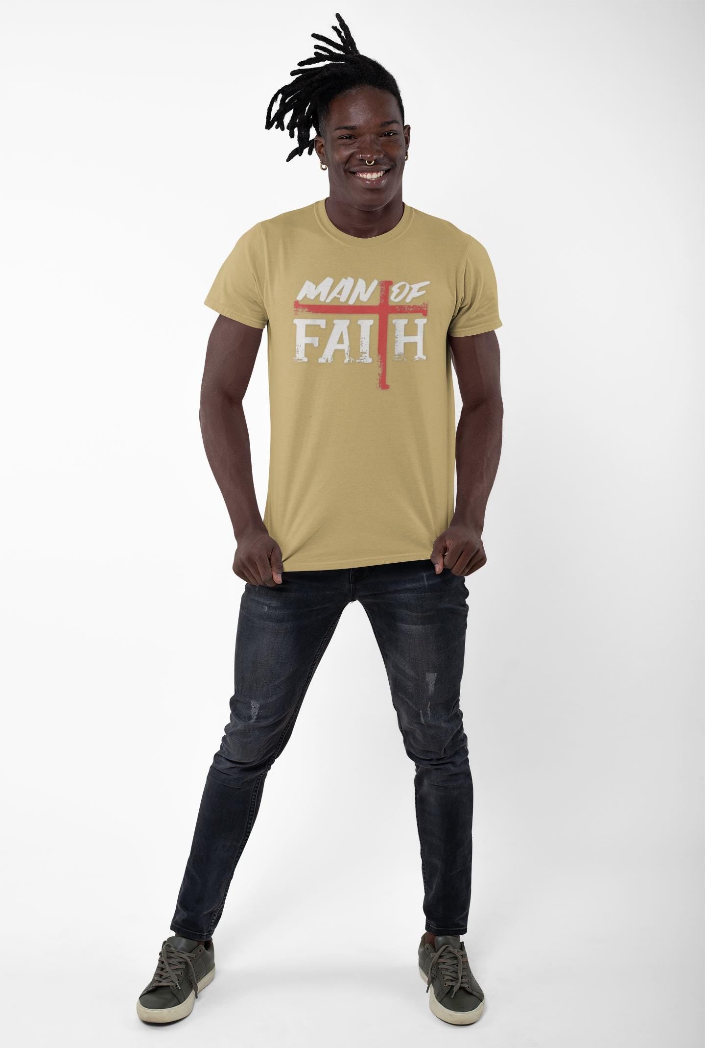 Man of Faith T-shirt | Trendy Christian Men's Apparel