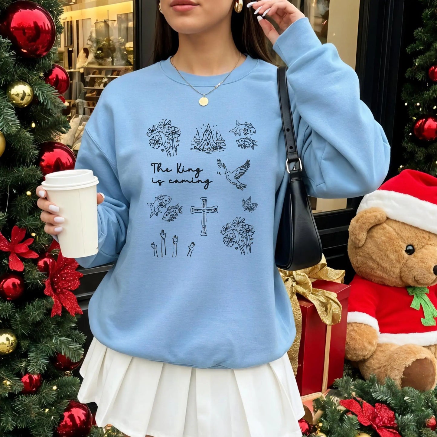 The King Is Coming Sweatshirt, Women’s Christian Sweatshirt, Faith Based Crewneck