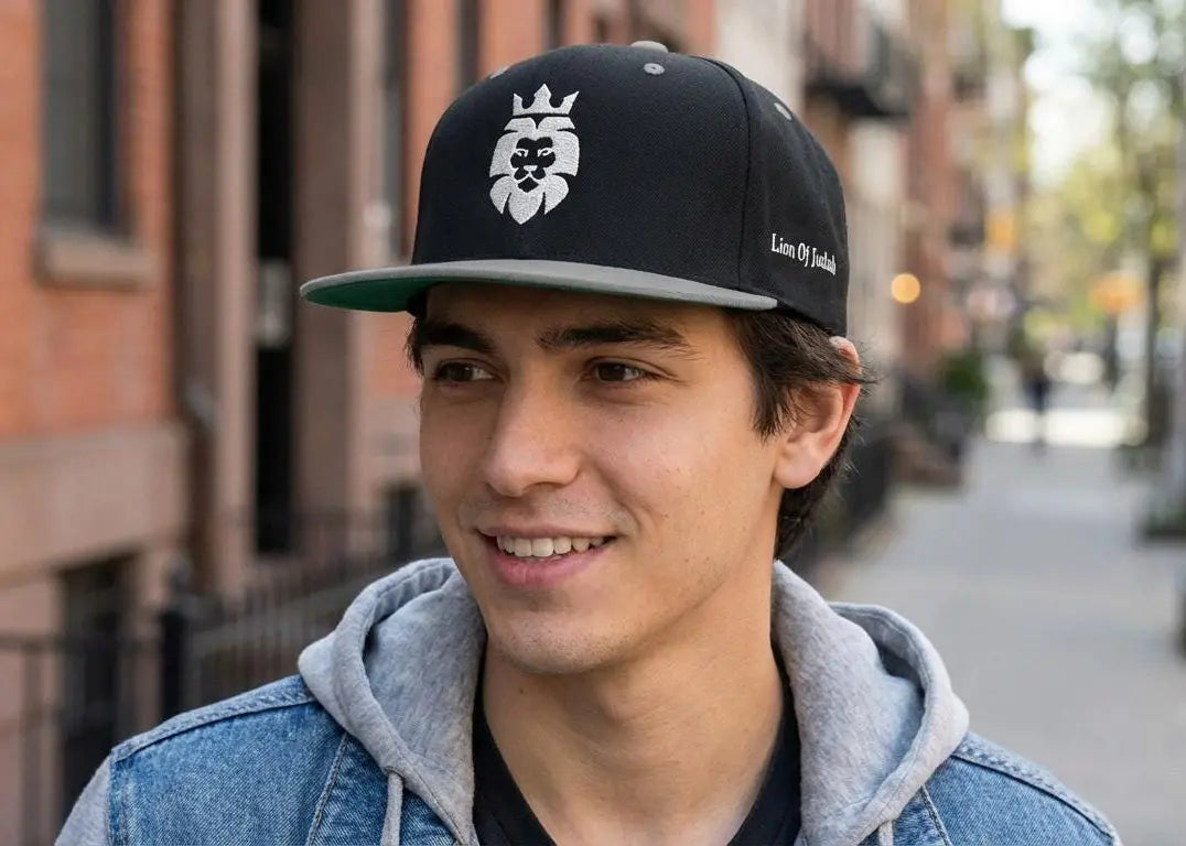 Snapback Christian Cap | Lion of Judah Embroidered Trucker Hat | Gift for Pastor | Christian Hats for Men or Women | Faith Baseball Cap