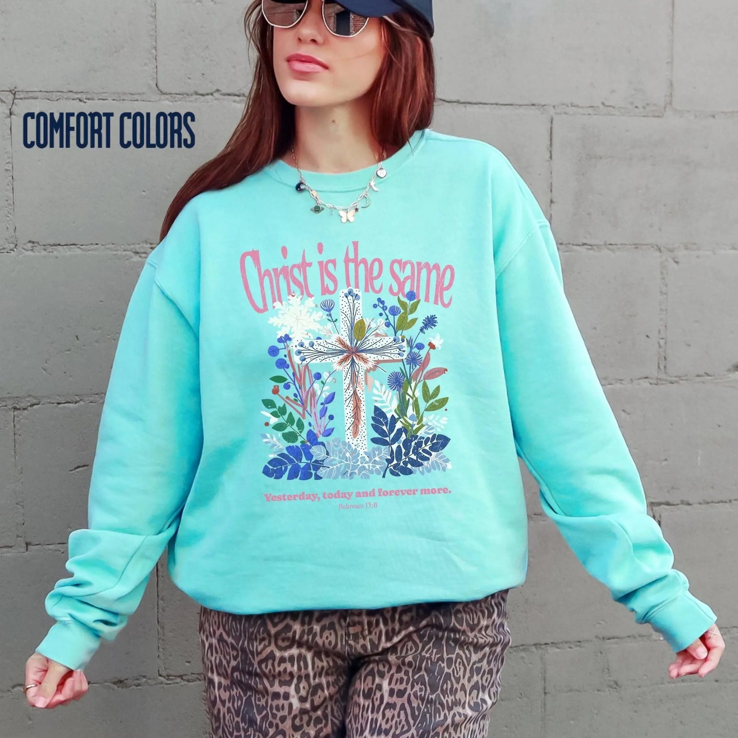 Christian Sweatshirt For Women| Bible Verse Crewneck | Comfort Colors Faith Sweatshirt | Christian Gift for Women
