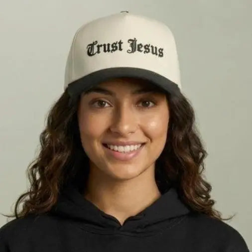Trust Jesus Embroidered Two-Tone Cap | Christian baseball hat | Christian Accessories