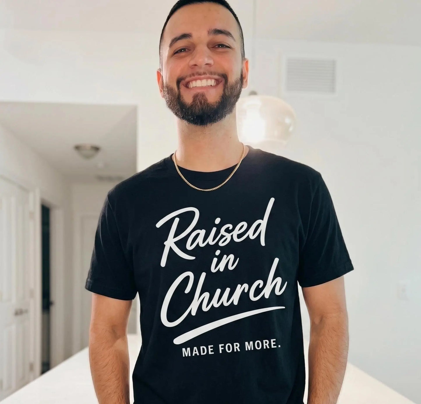 Raised In Church – Graphic Tee | Mens Church Shirt | Oversized Christian tee | Comfort Colors Christian Top | Trendy Church T-shirt